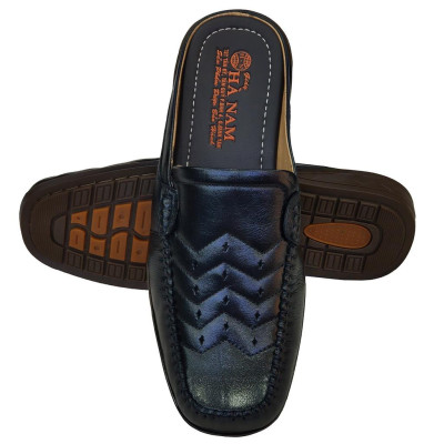 Dép Bít Mũi Nam Da Bò Thật TiTi ĐÔ Cao Cấp GSB2095d