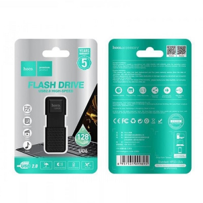 Thẻ nhớ usb 2.0 Hoco 128GB thiết kế bền bỉ, gọn nhẹ - Hàng chính hãng