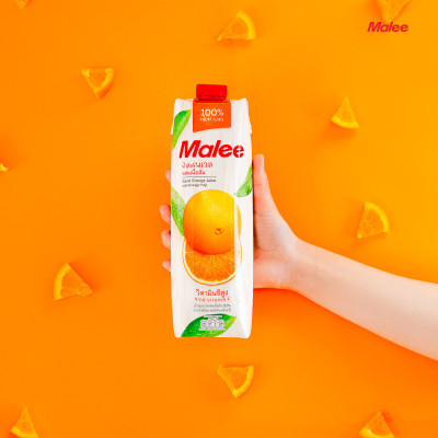 Nước Ép Quýt Với Tép Cam Malee 1L - Nhập Khẩu Thái Lan | Malee 100% Mandarin Orange Juice with Orange Pulp 1L