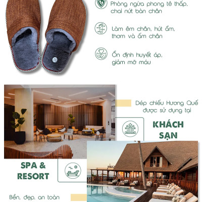 Dép hài mang trong nhà cao cấp Hương Quế DH-38 tạo cảm giác nhẹ nhàng, thoải mái khi mang