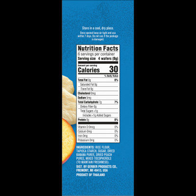 Bánh Gạo Gerber vị Chuối Đào 48g cho trẻ trên 7 tháng tuổi