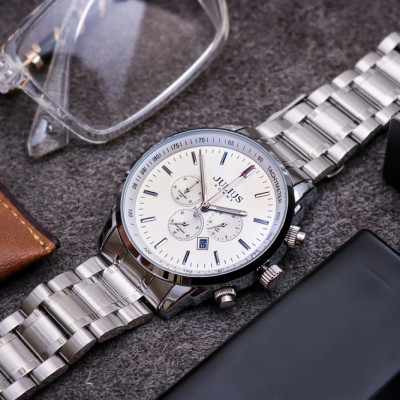 Đồng Hồ Nam Julius Homme Hàn Quốc JAH133 Dây Da Chạy 6 Kim - Lịch Lãm - Đẳng Cấp - Chọn Kiểu Dây
