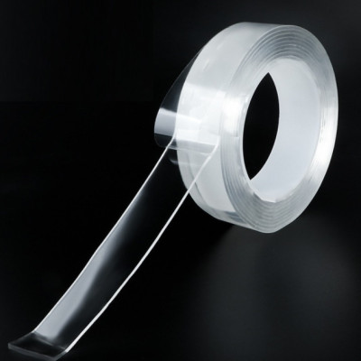 Cuộn băng keo trong suốt KG10 đa năng dán siêu dính trên mọi bề mặt, keo nano 2 mặt chống thấm tiện lợi dài 3cmx3m- Hàng chính hãng