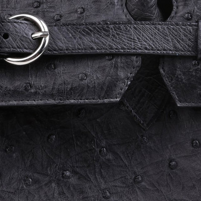 Túi Xách Da Đà Điểu Huy Hoàng HT6401 (32 x 25 cm) - Đen