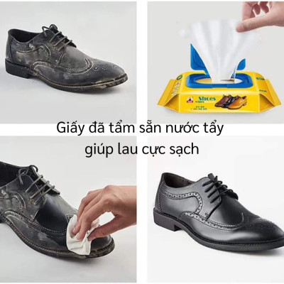 Giấy lau giày  , dép thể thao cho nam và nữ  bịch 30 tờ ,tiện lợi siêu sạch vệ sinh giày nhỏ gọn dễ dàng mang theo 