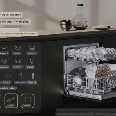 Máy Rửa Chén Bát Xiaomi Mijia S1 12 Bộ – Khử Trùng 99,9% Tiêu Thụ Nước Ít Hơn 85% Rửa Tay, Kết Nối App Xiaomi - Hàng Nhập Khẩu
