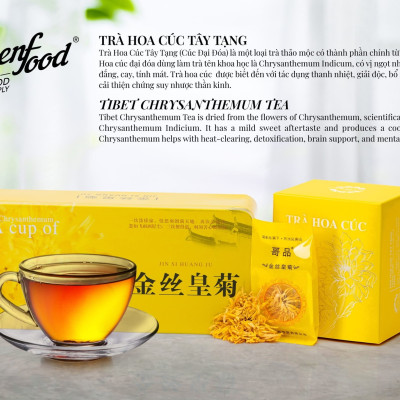 Hoa Cúc Sấy Khô Jing Si Huang Ju Hộp Thiết/ 20 bông