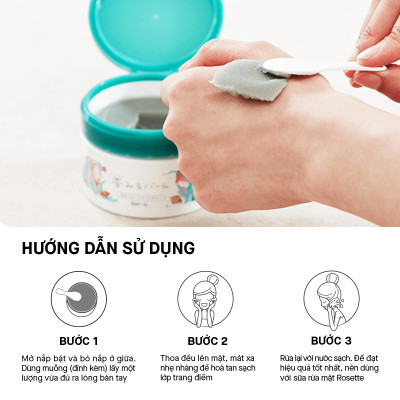 Sáp Tẩy Trang Bùn Biển Rosette Làm Sạch Sâu Dưỡng Ẩm Giúp Da Mềm Mịn Dreamy Balm Sea Clay Smooth Moisture 90G 