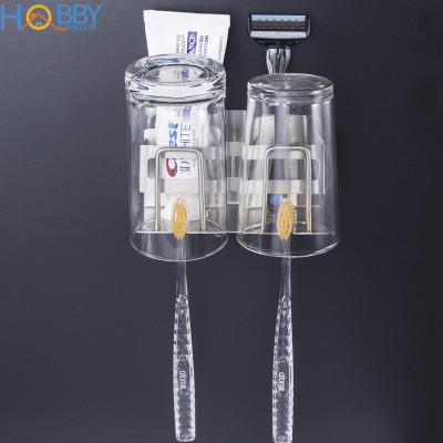 Kệ đựng bàn chải đánh răng 2 ngăn inox 304 Hobby home decor CD3M