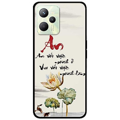 Ốp lưng dành cho Realme C35 - Realme Narzo 50A Prime mẫu An Sen Trắng