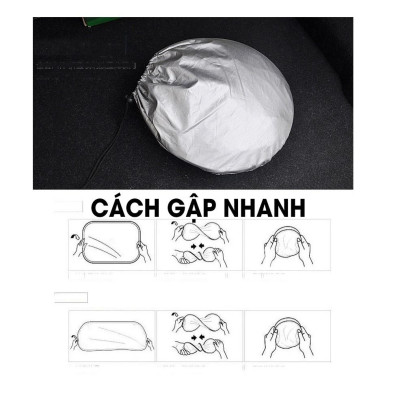 Rèm chắn nắng cho Ô tô Bộ 6 Tấm Chắn Nắng 2 lớp vài tráng bạc phản tia UV 99% cho xe hơi