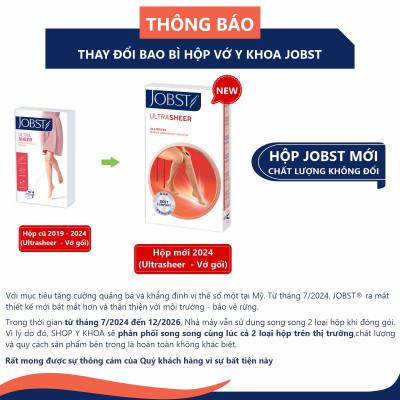 Vớ y khoa gối JOBST UltraSheer - Siêu Mỏng hỗ trợ điều trị giãn tĩnh mạch chân 