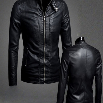 Áo Khoác Da Nam Đen Black Leather Cao Cấp AKD21