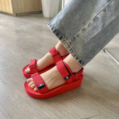 Giày Sandal Nữ The Bily 03W Quai Ngang - Màu Đỏ BL03WD