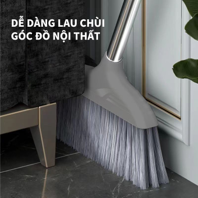 Chổi Nhựa Quét Nhà 2in1 Thông Minh Kèm Hót Rác Cán Dài Gấp Gọn Tiện Dụng