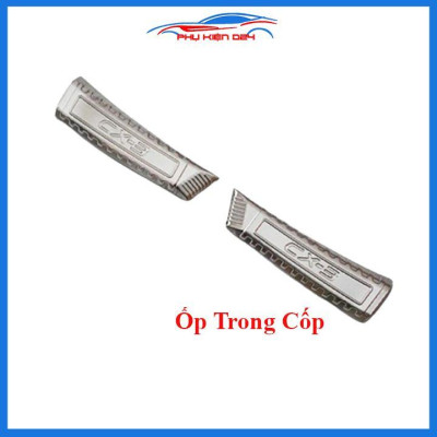 Ốp chống trầy cốp Mazda CX3 2021-2022 Inox mạ crom sáng bóng