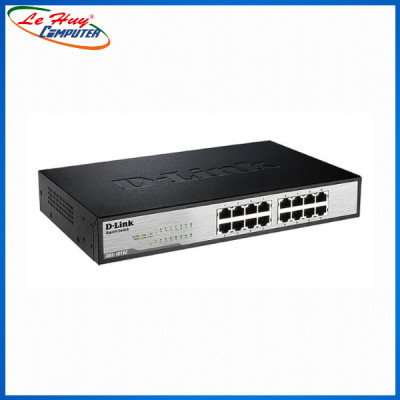 Bộ Chia Mạng Switch D-Link DGS-1016C 16 Cổng RJ45 10/100/1000Mbps Vỏ Kim Loại - Hàng Chính Hãng