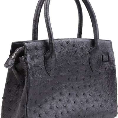 Túi Xách Da Đà Điểu Huy Hoàng HT6401 (32 x 25 cm) - Đen