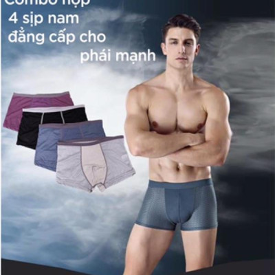 HỘP 4 CHIẾC QUẦN SỊP NAM MEN’S THÔNG HƠI CHẤT MÁT