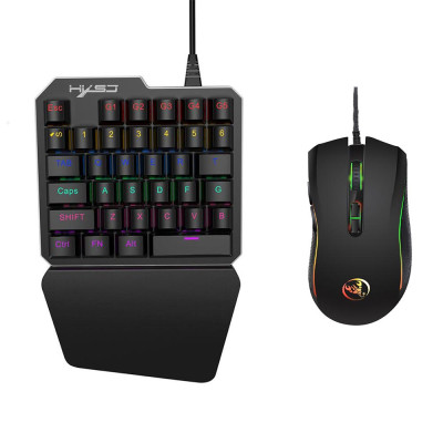 Bộ chuột bàn phím HXSJ J100 + A869 35 phím Mini USB có dây 3200DPI 7 nút LED