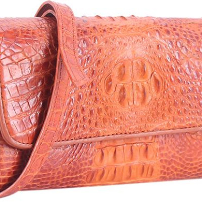 Túi Đeo Nữ Da Cá Sấu Huy Hoàng HT6257 (12 x 21 cm) - Vàng