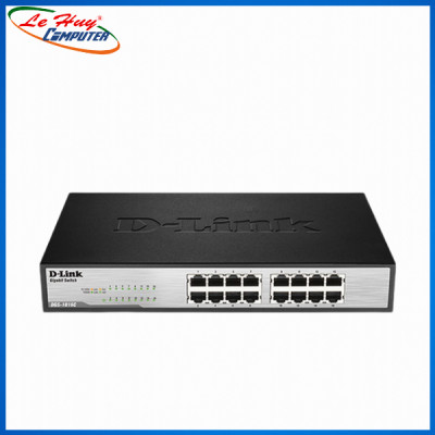 Bộ Chia Mạng Switch D-Link DGS-1016C 16 Cổng RJ45 10/100/1000Mbps Vỏ Kim Loại - Hàng Chính Hãng