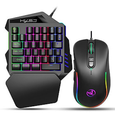 Tổ hợp bàn phím và chuột HXSJ J300 + V100  chơi game có thể lập trình ánh sáng RGB