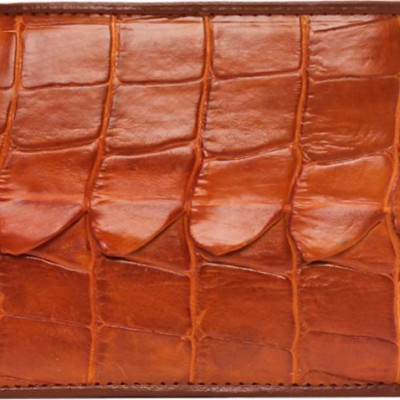 Ví Nam Da Cá Sấu Gai Đuôi Huy Hoàng HT2209 (12.5 x 10 cm) - Vàng