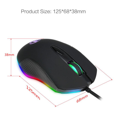 
Chuột chơi game HXSJ S500 có dây USB Max. 4800DPI Lập trình 6 nút Đèn LED