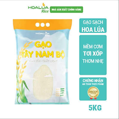 Gạo Tây Nam Bộ HOALUA Rice dẻo ít, mềm cơm, tơi xốp (Túi 5kg)