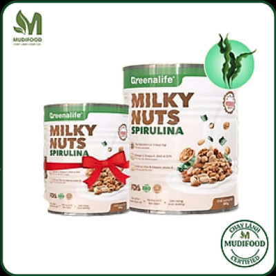 Sữa Hạt Tảo Xoắn Greenalife Milky Nuts Spirulina - Lợi Sữa Cho Mẹ Bầu, Sau Sinh, Dinh Dưỡng Cho Người Tiểu Đường, Người Già, Ăn chay, Ăn Kiêng, Giảm Cân, Eat Clean, Healthy