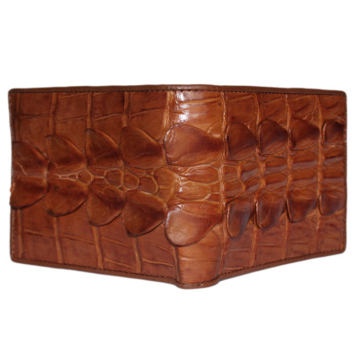 Ví Nam Da Cá Sấu Gai Đuôi Huy Hoàng HT2209 (12.5 x 10 cm) - Vàng