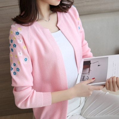 Áo Len Nữ Cardigan Áo Khoác Len Kiểu Hàn Quốc Thêu Hoa ALN020 MayHomes Thời Trang Thu Đông