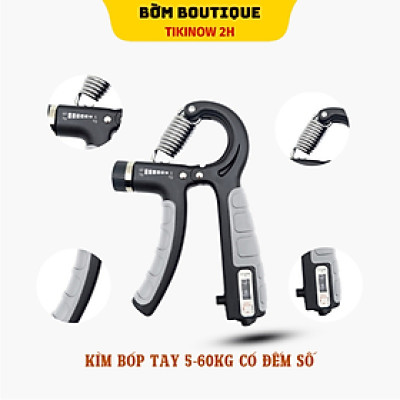 Kìm Bóp Tay, Kìm Tập Cơ Tay, Dụng Cụ Tập Cơ Tay Tập Gym Điều Chỉnh Lực 5-60kg Có Đếm (Màu Ngẫu Nhiên)