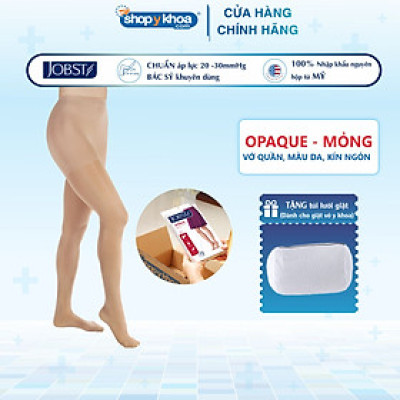 Vớ y khoa JOBST Opaque - Mỏng Hỗ Trợ Điều Trị giãn tĩnh mạch chân, 20-30 mmHg (vớ quần, màu da, kín ngón) (tất y khoa)