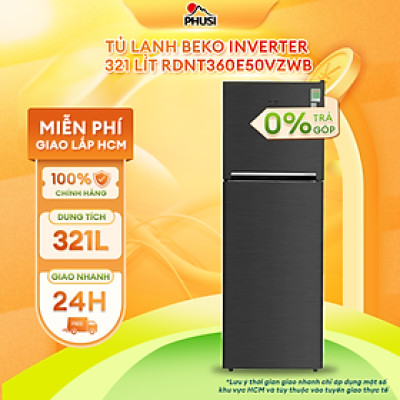 Tủ Lạnh Beko Inverter RDNT360E50VZWB (321L)   - Hàng chính hãng 