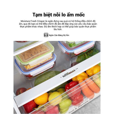 Tủ Lạnh Hisense Inverter Pro 424L RT549N4EW-MBU Tiết Kiệm Điện Năng, Diệt Khuẩn Khử Mùi, Bảo Hành 3 Năm - Hàng Chính Hãng