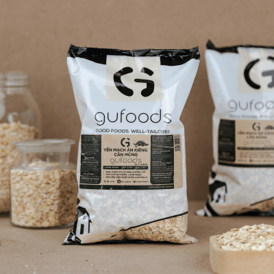 Yến mạch tươi GUfoods - Giàu chất xơ & protein thực vật, Tốt cho sức khoẻ, Healthy, Lành mạnh, Tập gym, Eat clean