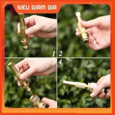 Bộ dây vòi xịt nước rửa xe, tưới cây . tăng áp 3 lần, loại 7m, 10m 206587 cút sập,nối đen + tặng mở chai