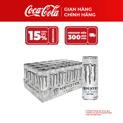 Hộp 6 Lon Nước Giải Khát Tăng Lực Monster Energy Ultra Zero 355ml/Lon
