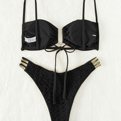Bộ Đồ Bơi Bikini Màu Sắc Thanh Lịch Cho Nữ