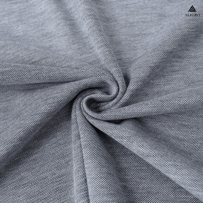 Áo Polo nam ngắn tay phối 2 màu sợi ghi-đen ALGPLO93