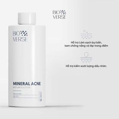 Nước tẩy trang làm sạch cho da dầu mụn Mineral Acne Micellar Solution 300ml