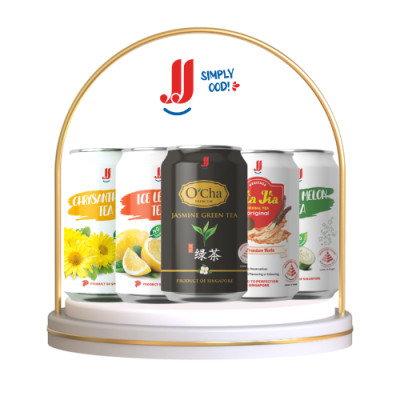 [Chính hãng] Lốc 6 Lon Trà Xanh Hoa Nhài JJ (6 Lon x 300ml) - Thương hiệu Singapore