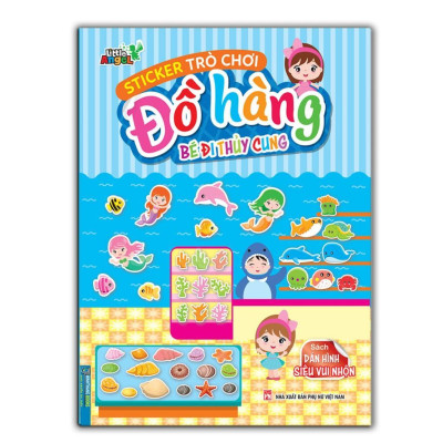 Sách - Sticker Trò Chơi Đồ Hàng - Bé Đi Thủy Cung + Bé Tập Làm Vườn - Combo 2 Cuốn - Minh Thắng