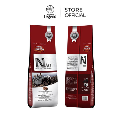 Combo 2 Bịch Cà Phê Trung Nguyên Legend Chữ N Nâu Sức Sống - Bịch 500gr - Cà Phê Rang Xay Pha Phin Dịu Nhẹ, Vị Cân Bằng, Đắng Vừa