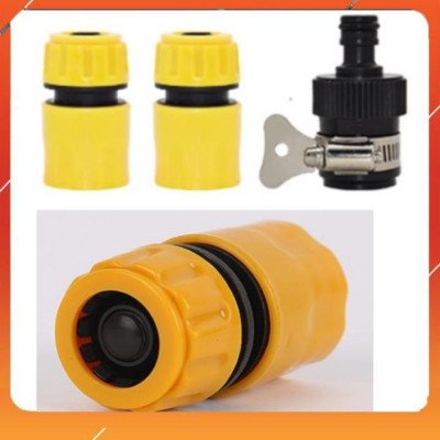 ️Evoucher Bộ dây vòi xịt nước rửa xe, tưới cây , tăng áp 3 lần, loại 7m, 10m 206622-5 cút sập,nối đen+  móc khoá