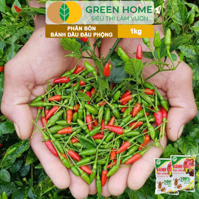 Bánh Dầu Đậu Phộng Greenhome, Bao 1kg, Phân Bón Hữu Cơ Hàm Lượng Đạm Cao, Chuyên Hoa, Rau, Củ, Quả, Kiểng