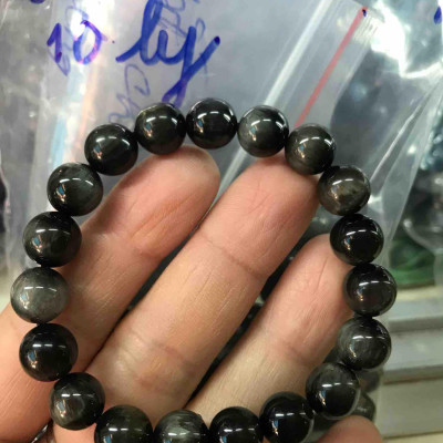 VÒNG ĐÁ MẮT CHIM ƯNG ĐÁ TỰ NHIÊN 9ly NỮ Mệnh THUỶ MỘC 