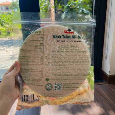Combo 5 Bánh tráng gỏi cuốn Shammi tròn size 22cm túi 400g (Bánh tráng cuốn xuất khẩu)